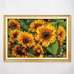 꽃 2000피스퍼즐 해바라기 가족 + 매트골드 (액자세트)