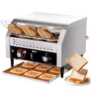 PYY 상업용 컨베이어 토스터 - 전기 산업용 벨트 토스터 오븐, 450조각/시간 헤비 듀티, 분 베이글 빵 와플 레스토랑 뷔페용 스테인리스 스틸