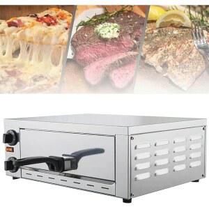 WZUOPG 피자 전기 오븐, 12인치 개별 상업용 피자 토스터 오븐, 1200와트, 스테인리스 스틸 조리대, 다목적, 가정용, 레스토랑, 스낵, 토스터기