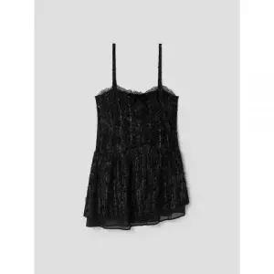 8SECONDS 자카드 벨벳 원피스 블랙102506