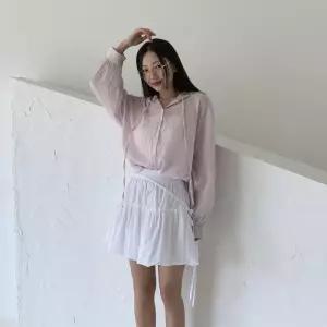 [신상오픈런]시스루셔츠 동남아 휴양룩 시어서커 지지미 후드 봄남방 (30433233)