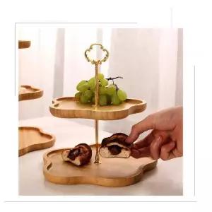 디저트 장식 진열 케이크 플레이트 파티 접시 나무 트레이