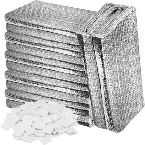 2인용 16pcs 24 x 47 차고 문 단열 키트 6mm 두께의 이중 버블 패널 반사 알루미늄 호일 여름 및 겨울 방벽