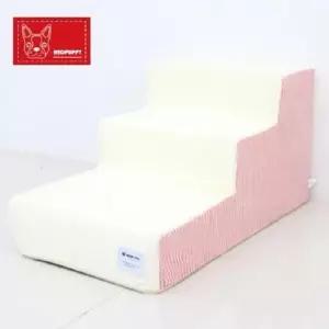 강아지텐트 레드퍼피 밀크 듀 펫스텝 3단 스트라이프핑크