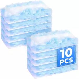 스위퍼와 호환되는 10팩 더스터 리필 일회용 극세사 교체 헤드로 블라인드 가구 및 선풍기 파란색(핸들
