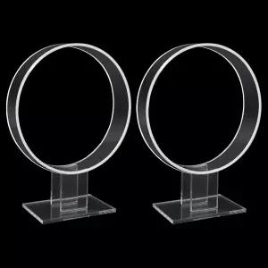 혼베이 2PCS 클리어 아크릴 헤드밴드 디스플레이 스탠드 플라스틱 헤드웨어 홀더 헤어밴드 정리함 싱글