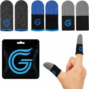 6팩 게이밍 핑거 슬리브 ？ 모바일 게임용 엄지 0.15mm 초전도 나노실버파이버 고감도 땀 방지 내구성 모든