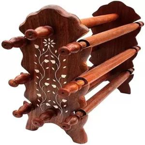 가든 오브 아트 원목 수제 뱅글 홀더 주얼리 스탠드 츄디 팔찌 시계 머리띠 발찌 6개의 도로가 있는 여성