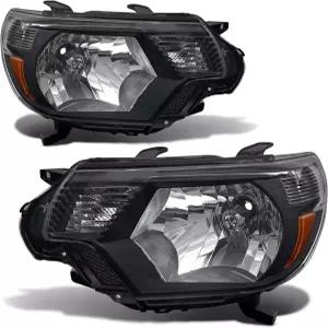 2012-2015 토요타 타코마 블랙 하우징 앰버 리플렉터 좌측 우측 W/O 전구용 ADCARLIGTS 헤드라이트