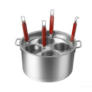 스트레이너가 있는 부오카이우 파스타 쿠커, 스테인리스 스틸 파스타 쿠커 인서트 세트, 멀티팟 조리 도구, 파스타 쿠커 냄비 세트, 4피스, 스테인리스 스틸 스톡 냄비 및 뚜껑이 있는 프라이팬