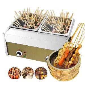 하모니 팰리스 스테인리스 스틸 18칸 오덴 쿠커 냄비, 더블 실린더, 110V 2.4KW, 16A 플러그, 21.85x16.93x10.24인치, 상업용 및 가정용, 일본 어묵 수프 워머, 푸드 워머