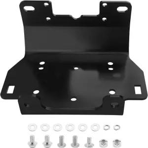 2016-2024 야마하 그리즐리/코디악 700과 호환되는 윈치 마운트 플레이트 브래킷 키트 헤비 듀티 스틸 블랙
