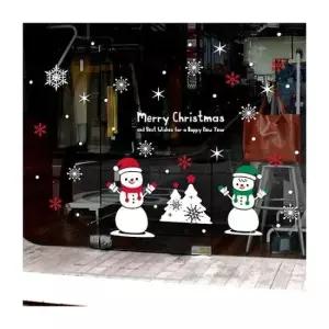 창문데코스티커 크리스마스 눈사람브라더 중형 유리창문 데코스티커