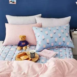 [콩심팥심]국내생산 심플라워 마이크로 모달 침구 2color 패드 K 리버서블