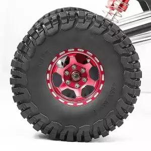 손수레바퀴 트랙사스 TRX4 액시얼 SCX10 이콩 4102 D90 110 스케일 크롤러용 19인치 CNC 알루미늄 합금 휠