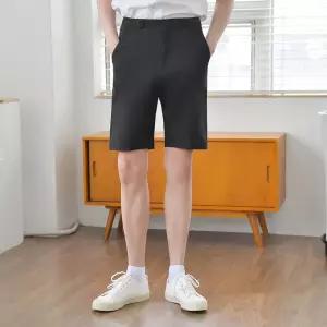 교복몰 (빅사이즈)스판 블랙 교복 반바지(남자) 교복.