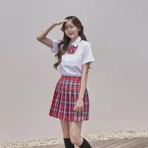 교복몰 심플 포켓 얇은 반팔 블라우스 교복셔츠 교복.