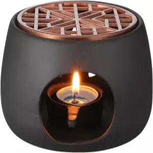 세라믹 티포트 워머 4.72 X 2.36 인치 티라이트 캔들 홀더 포함 일본 도자기 액세서리 커피 밀크티 가열