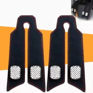 자동차용 JICOJIN 지갑 후크 헤드레스트 범용 홀더용 카 헤드레스트용 블링 카시트 백 수납 후크(2팩 블랙)