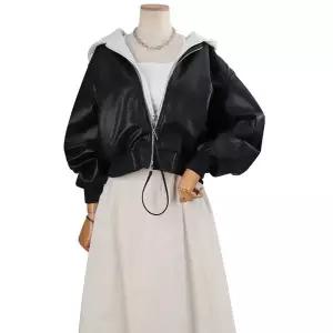 [쉬즈나인]투웨이 후드집업 라이더 자켓