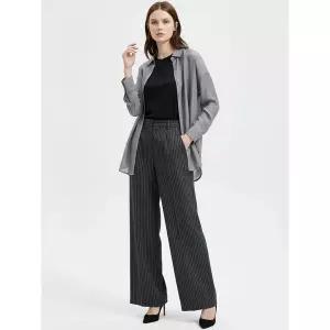 [하프클럽/샵앤]여성 파스텔 하객룩 시스루 심플 긴팔 블라우스 EGG-WBL-21134-