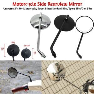 바이크 오토바이 미러 범용 10mm 스쿠터 전기 자전거 카페 레이서 레트로 복고풍 엔틱 조절 가능 S HD 비전
