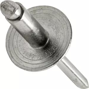 파스테니어 대형 플랜지 팝 리벳 - 5/32 x 1/8 (25팩) 헤비 듀티 스테인리스 블라인드 개방형 엔드 5-2