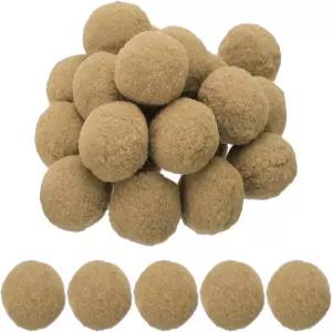 공예품용 파티킬 2인치 폼폼 대형 퍼프볼 20개 모자 크리스마스 아트 DIY용 고탄성 퍼지볼 카키