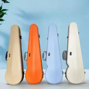 바이올린케이스 경량 하드 어쿠스틱 섬유 핑크 악기 숄더 가방 카본 삼각