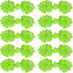 uxcell 10 세트 중국식 잠금 버튼 중국 매듭 개구리 탕 수트 스카프 코트 스웨터 망토 의상 재봉 (라이트