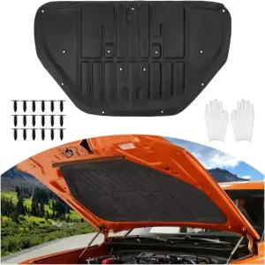 Powerty 2024-2026 토요타 타코마 및 4러너용 방음 매트 PET 펠트 엔진 후드 열 차폐 소음 흡수 (타코마