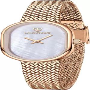 메쉬 스틸 브레이슬릿을 착용한 여성용 VTAGE 다인티 골드 시계 펄 오벌 다이얼 럭셔리 아날로그 손목 방수