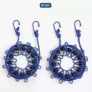 빨래집게+빨랫줄 NXY890T2 2p세트(블루) 옥상빨래줄 마당빨래줄