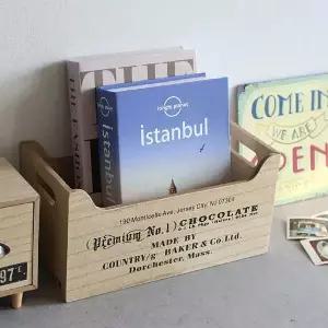 우드 RIV259O7 정리 박스 손잡이 바구니 작은 화분 양념병 보관