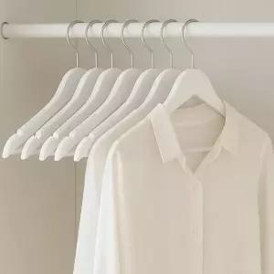 상의 JGR544F6 원목 논슬립 옷걸이 화이트 여성용 옷걸이