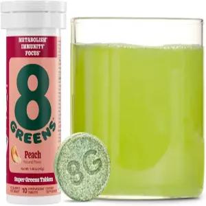 8그린 슈퍼그린 정제 파우더 슈퍼푸드 대사 면역력 및 초점 데일리 그린 발포 알로에 베라 스피룰리나