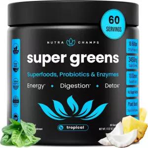 뉴트라챔스 슈퍼 그린 파우더 프리미엄 슈퍼푸드 베지 홀푸드 20가지 이상 알팔파 스피룰리나 클로렐라 등