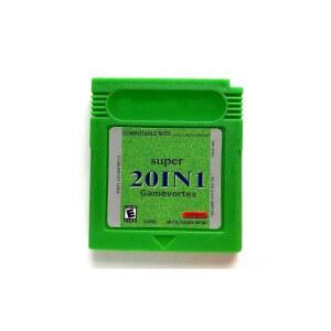 핸드헬드 콘솔용 슈퍼 카트리지 20 in 1 게임 컬러 GBC 16비트 비디오 카드