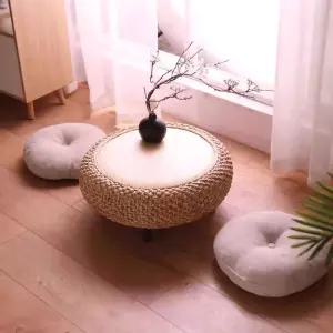 소형 커피테이블 세트 티테이블 라탄 좌식 다도 찻상 카페 인테리어 가구 침실 거실