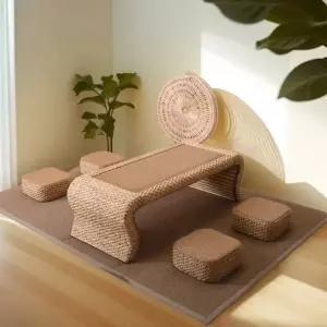 다다미 테이블세트 카페 펜션 인테리어 소품 좌식 미니 찻상 일본식 커피 펜션 발코니