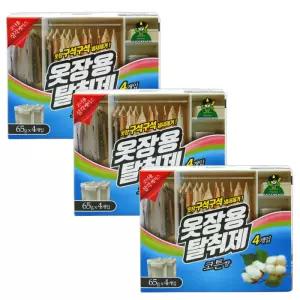 산도깨비 방향제 옷장용 탈취제 코튼향 65g 4개입 x 3개