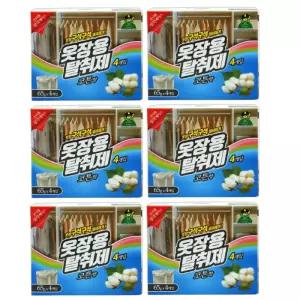 산도깨비 방향제 옷장용 탈취제 코튼향 65g 4개입 x 6개