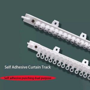 자체 접착 펀칭 트랙 나노 발코니 슬라이드 문짝 베이 목적 로드 무소음 설치 이중 커튼 ADH