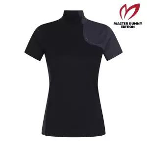 [하프클럽/] 여성 냉감 텍스처 반팔 티셔츠 421D2TI023 BK 반팔티