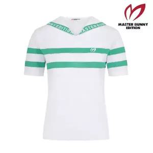 [하프클럽/] 여성 세일러 반팔 니트 421D2SR602 WH 반팔티