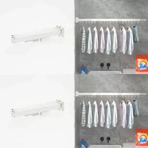 3단 DUH690P7 폴딩 벽걸이 빨래건조대 화이트 이불빨래건조대 실내건조대