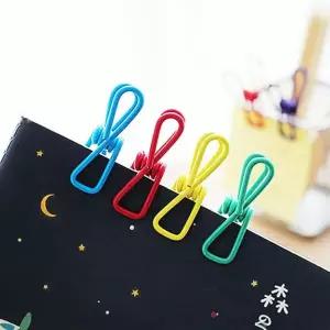 컬러 GEK100P5 스틸 집게 고리형 6p 메모 수건 대형 신발 빨레