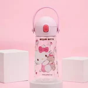 더보틀 몰리 원터치 어깨끈 트라이탄 빨대 물통 헬로키티 유아 어린이 아기 어린이집 여아 유치원 빨대컵 단체선물 