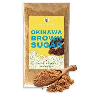 오키나와 갈색 설탕 분말 u2013 천연 사탕수수 감미료, 단일 성분(슈가캔), 깨끗한 라벨, 정제되지 않고 미네랄이 풍부한 무지방, 커피, 차 및 베이킹용, 일본산, 10온스(300g)