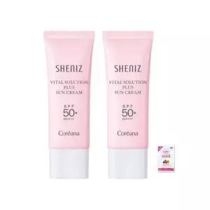 보습관리 [코리아나] 쉬니즈 바이탈 솔루션 선크림 40ml 2개 안티에이징 주름개선 탄력강화 폼클렌징(3ml)